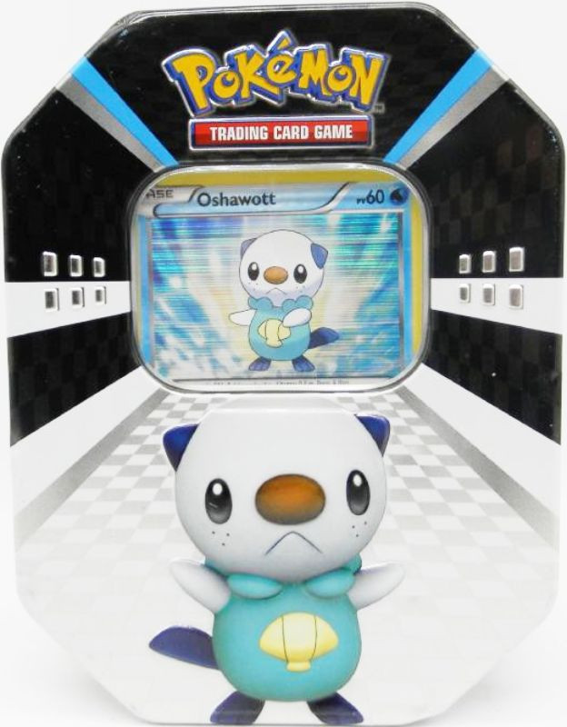  Pokémon Oshawott PV 60 Tin Box con Carta Rara e Singola Bustina Nero e Bianco 