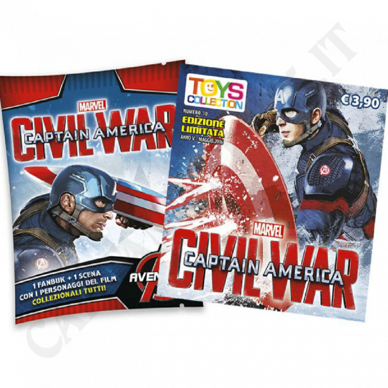 Captain America Civil War - Bustina con Personaggio + Fanbuk e Scena Captain America Civil War - Bustina con Personaggio + Fanbuk e Scena