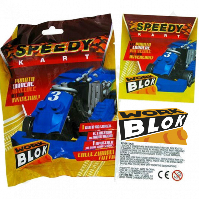 Speedy Kart - Auto da Corsa Work Blok - Bustina a Sorpresa 3+