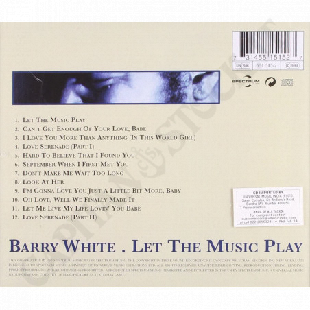 Acquista Barry White - Let the Music Play - CD Album a soli 4,99 € su Capitanstock 