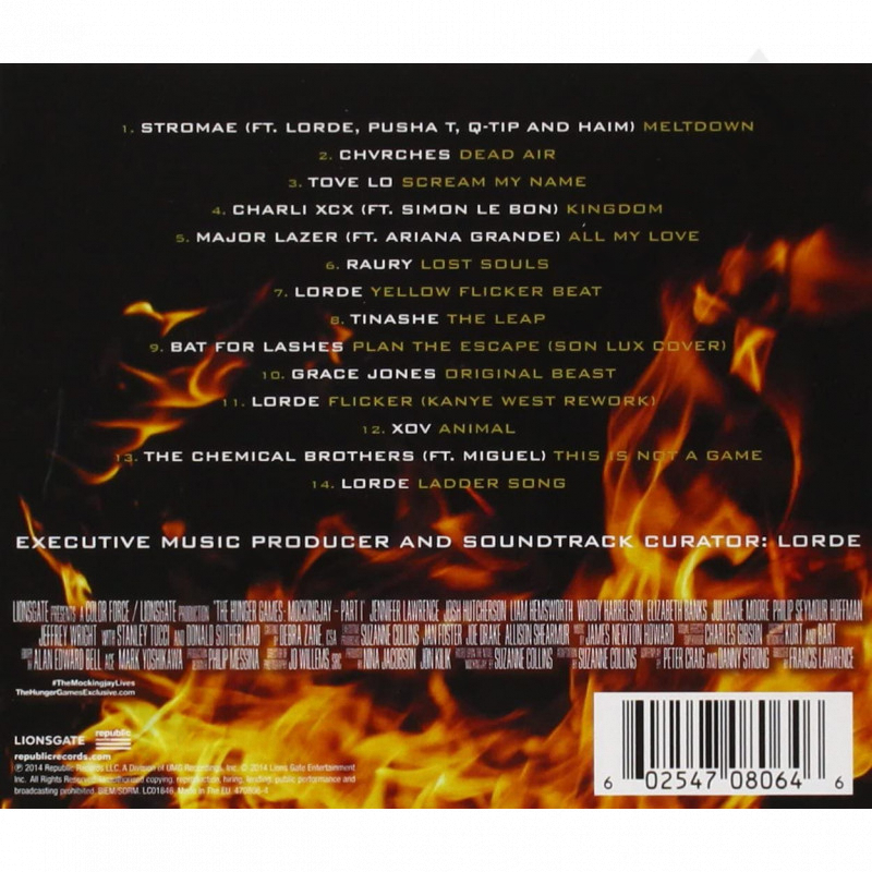 The　CD　Original　Picture　Catching　Hunger　Games　Soundtrack　Fire　Motion