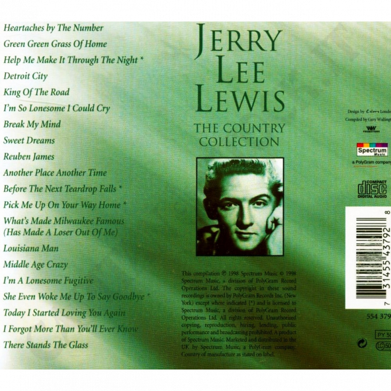 Jerry Lee Lewis - The Country Collection - CD Only on Capitanstock!