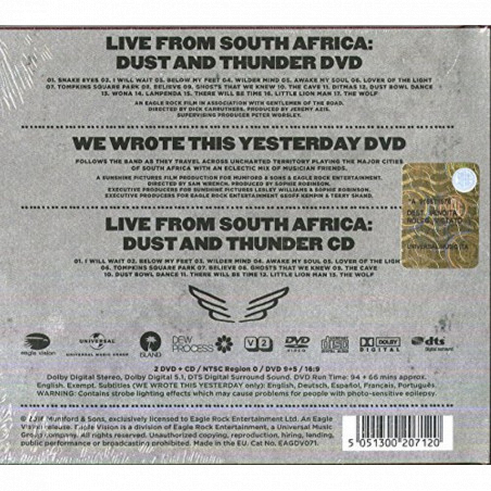 Acquista Mumford & Sons - Live from South Africa Dust and Thunder - Deluxe Edition 2 DVD+CD a soli 24,00 € su Capitanstock 