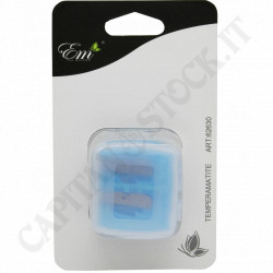 E.M Beauty - Double Sharpener - Pencil Sharpener For Cosmetics with Blue Container