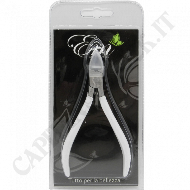 E.M Beauty - Cuticle Cutter In Steel and White Handles
