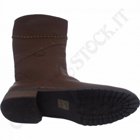 Buy Miss Roberta - Brown Woman Boot With Ornamental Studs - Handmade Production at only €19.00 on Capitanstock
