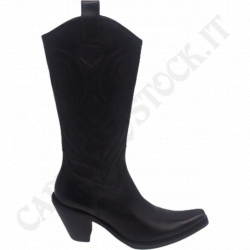 Miss Roberta - Western Style Black Woman Boot - 8 cm heel - Handmade Production
