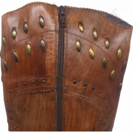 Buy Miss Roberta - Brown Woman Boot With Ornamental Studs - Handmade Production at only €19.00 on Capitanstock