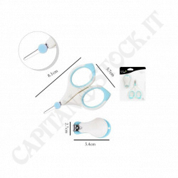 E.M Beauty - Blue Manicure Set for Children with Scissor and Nail Clipper