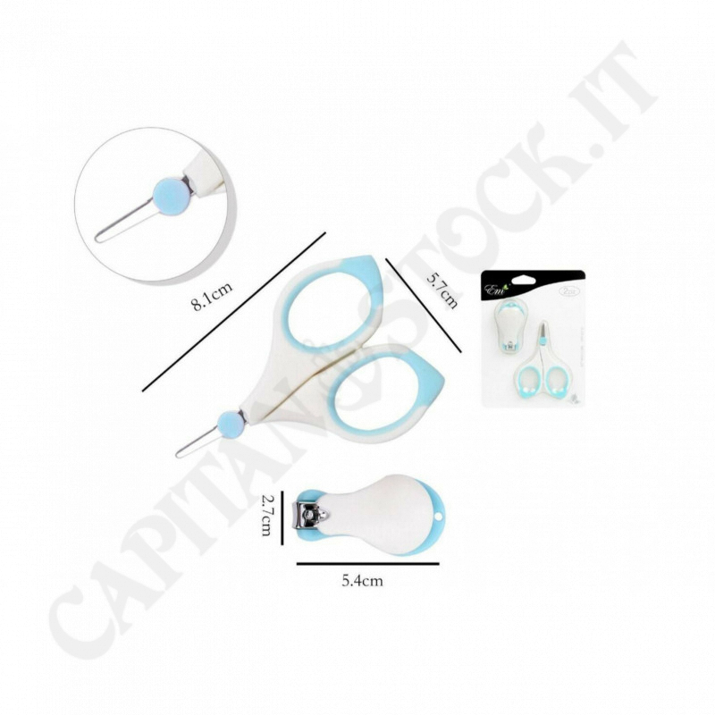 E.M Beauty - Blue Manicure Set for Children with Scissor and Nail Clipper