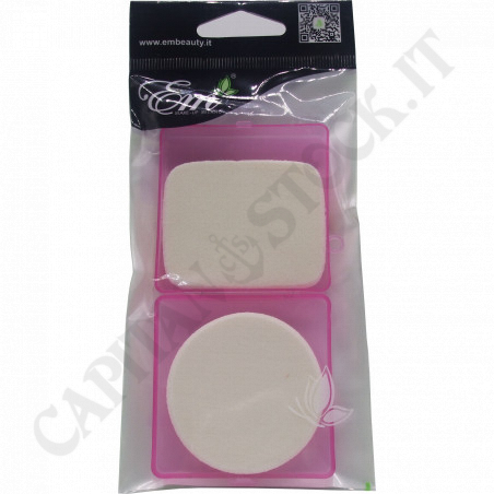 Buy E.M Beauty - Makeup Sponge - 2 Rectangular and Round Sponges with Container at only €2.99 on Capitanstock