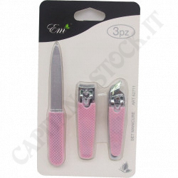 Buy E.M Beauty - Pink Nail File Set and Nail Clipper at only €3.19 on Capitanstock