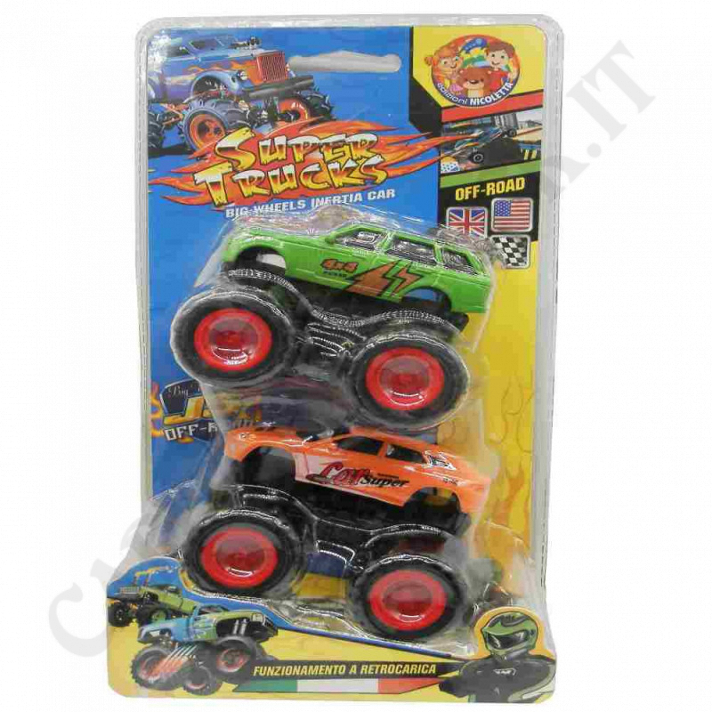 Set 2 Super Trucks off-road vehicle with rear-loading Set 2 Super Trucks off-road vehicle with rear-loading