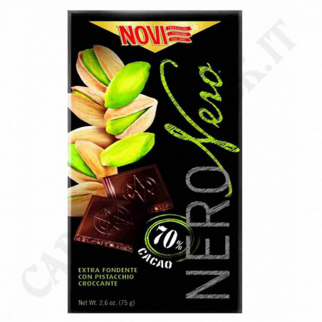 Buy Novi - Black Black - Extra Dark with Crunchy Pistachio -75 g at only €1.59 on Capitanstock