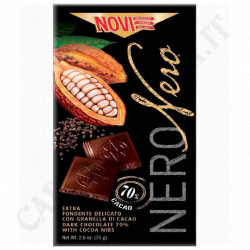 Buy Novi - Nero Nero - Extra Dark Chocolate Enriched with Cocoa Nibs - 75 g at only €1.59 on Capitanstock