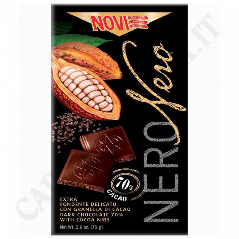 Novi - Nero Nero - Extra Fondente Arricchito con Granella di Cacao
