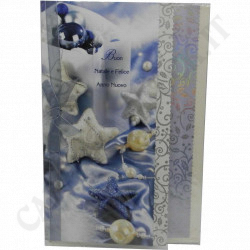 Biglietto Di Natale - Formato Maxi - Colore Azzurro