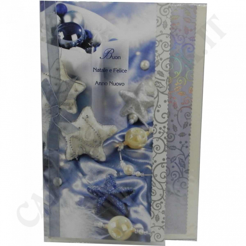 Christmas Card - Maxi Format - Light Blue Color Christmas Card - Maxi Format - Light Blue Color