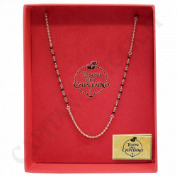 Buy Tesori - Woman Necklace In 925 ‰ Rosè Silver And Onyx - ID 4653 at only €26.00 on Capitanstock
