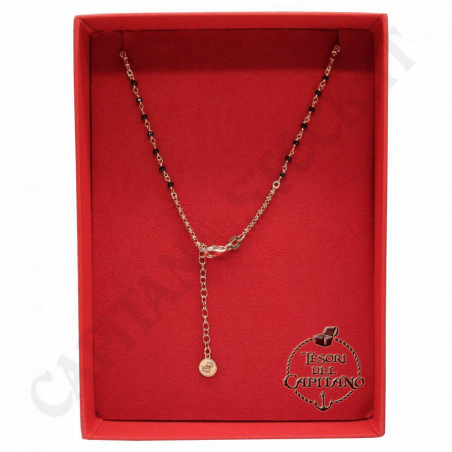 Buy Tesori - Woman Necklace In 925 ‰ Rosè Silver And Onyx - ID 4653 at only €26.00 on Capitanstock