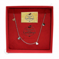 Tesori - Woman Necklace in Steel with Small Hearts Charm - ID 4864