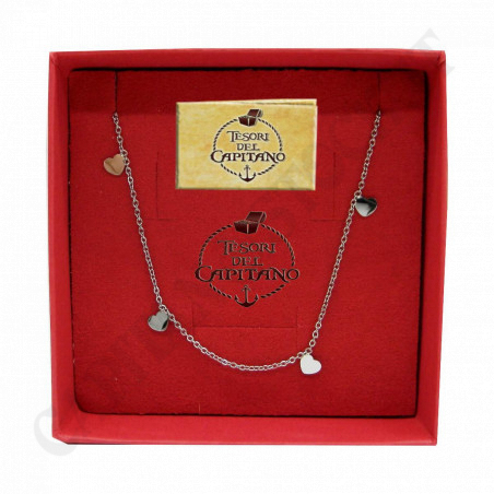 Acquista Tesori - Collana Donna in Acciaio con Charm Cuori Piccoli - ID 4864 a soli 19,90 € su Capitanstock 