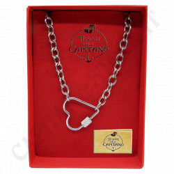 Tesori - Woman Necklace in Steel Forzatina With Heart - ID 4859