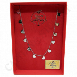 Tesori - Woman Necklace in Steel Hearts - ID 4856