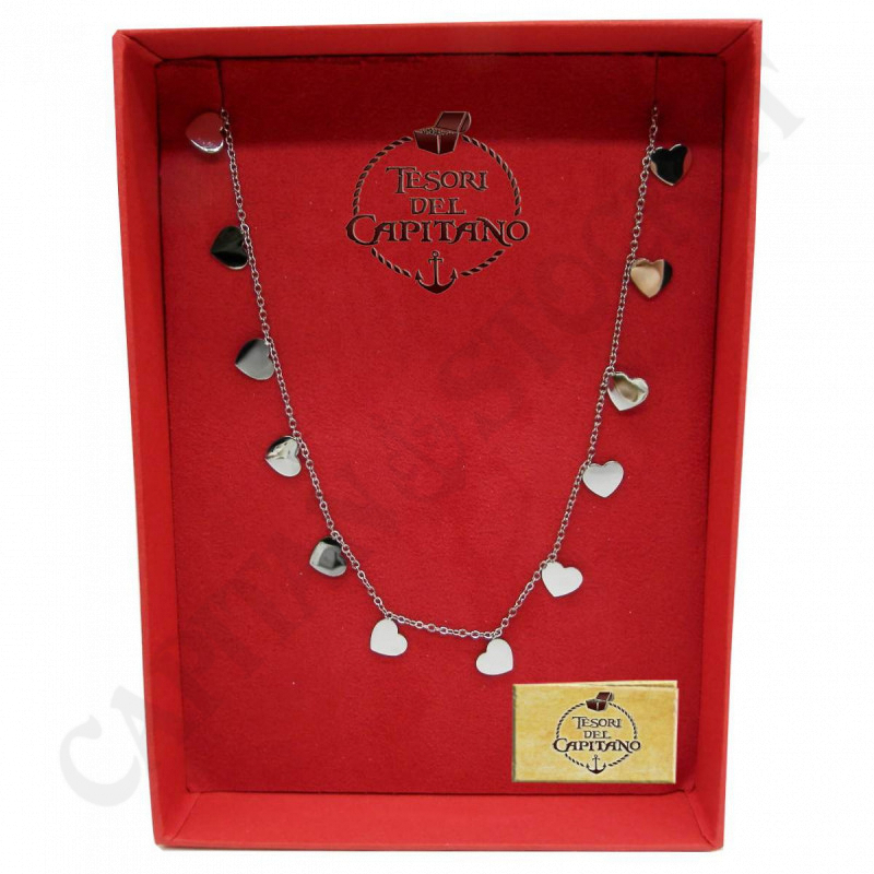 Tesori - Woman Necklace in Steel Hearts - ID 4856 Tesori - Woman Necklace in Steel Hearts - ID 4856