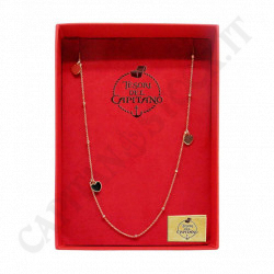 Tesori - Woman Necklace in 925 ‰ Rosé Silver Hearts Pendant - ID 4660
