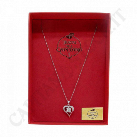 Buy Tesori - Woman Necklace In 925 ‰ Silver Heart Pendant With Zircons - ID 4661 at only €39.00 on Capitanstock