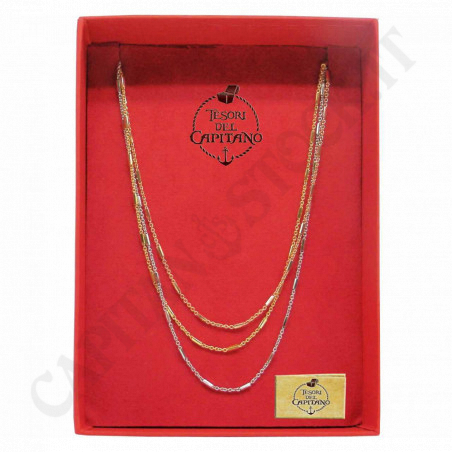 Buy Tesori - Woman Necklace In 925 ‰ Silver Three Wires Silver, Yellow And Rosé - ID 4664 at only €32.00 on Capitanstock Buy Tesori - Woman Necklace In 925 ‰ Silver Three Wires Silver, Yellow And Rosé - ID 4664 at only €32.00 on Capitanstock