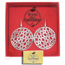 Tesori - Women's Round Earrings In 925 ‰ Silver - ID 4665