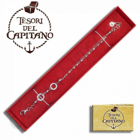 Buy Tesori - Woman Bracelet In 925 Maglia Silver Double Link With Circles - ID 4669 at only €26.00 on Capitanstock Buy Tesori - Woman Bracelet In 925 Maglia Silver Double Link With Circles - ID 4669 at only €26.00 on Capitanstock