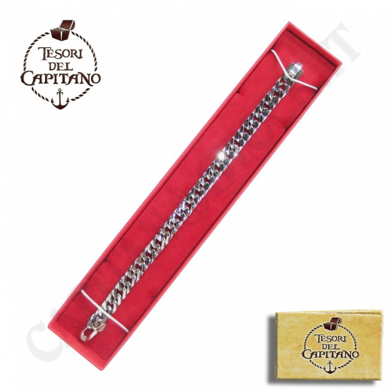 Tesori del Capitano - Men's Bracelet In Steel Mesh Ear Silver Color - ID 4716 Tesori del Capitano - Men's Bracelet In Steel Mesh Ear Silver Color - ID 4716