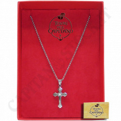 Tesori del Capitano® - Men's Steel Necklace with Crucifix Pendant - ID 4747