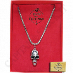 Tesori del Capitano ® - Men's Steel Necklace with Skull Pendant - ID 4749