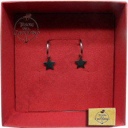Tesori del Capitano® - Woman Steel Earrings with Star Pendant - ID 4754