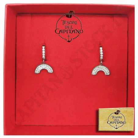 Buy Tesori del Capitano® - Woman Earrings in Steel and Strass with White Rainbow Pendant - ID 4757 at only €18.00 on Capitanstock Buy Tesori del Capitano® - Woman Earrings in Steel and Strass with White Rainbow Pendant - ID 4757 at only €18.00 on Capitanstock