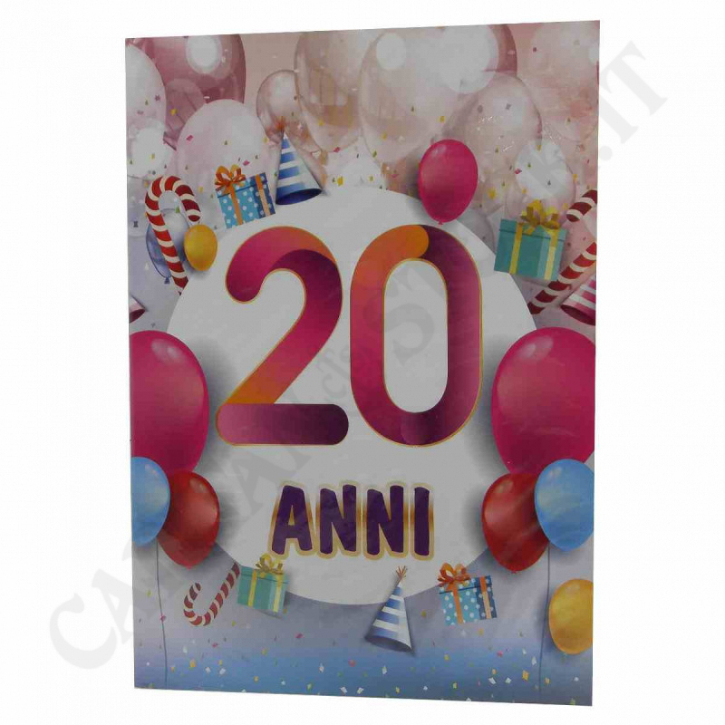 Birthday Card with Envelope - 20 Years Birthday Card with Envelope - 20 Years