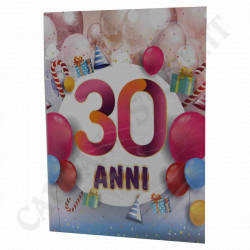 Birthday Card with Envelope - 30 Years