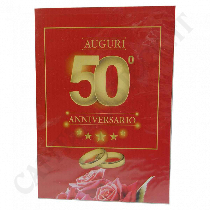Biglietto di Auguri con Busta Bianca - 50 ° Anniversario Biglietto di Auguri con Busta Bianca - 50 ° Anniversario