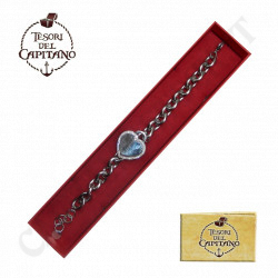 Tesori del Capitano® - Woman Steel Bracelet Heart Pendant With Strass - ID 4791