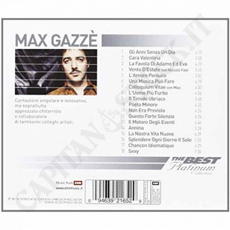 Acquista Max Gazzè - The Best Platinum - 18 Successi Originali - CD - Packaging Rovinato a soli 3,00 € su Capitanstock 