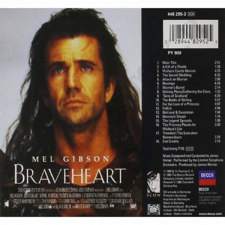 Buy Braveheart - Mel Gibson - Soundtrack CD at only €5.53 on Capitanstock