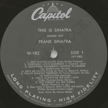 Buy Frank Sinatra - This is Sinatra Volume 2 - Vinyl at only €15.90 on Capitanstock