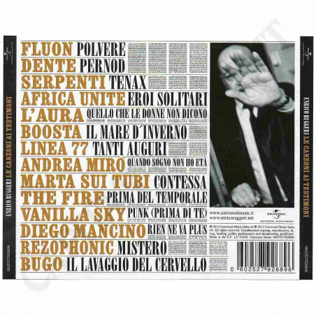 Acquista Enrico Ruggeri - Le Canzoni Ai Testimoni - CD a soli 9,90 € su Capitanstock 