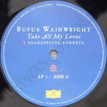 Acquista Rufus Wainwright - Take All My Loves - 9 Shakespear Sonnets - Vinile a soli 18,90 € su Capitanstock 