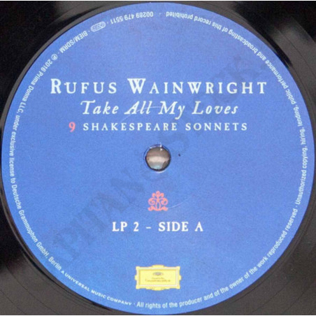 Acquista Rufus Wainwright - Take All My Loves - 9 Shakespear Sonnets - Vinile a soli 18,90 € su Capitanstock 