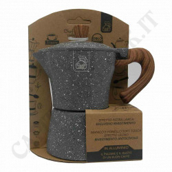 Buy Gusto Casa - 3 Cups Chef Wood Aluminum Coffee Maker at only €7.39 on Capitanstock